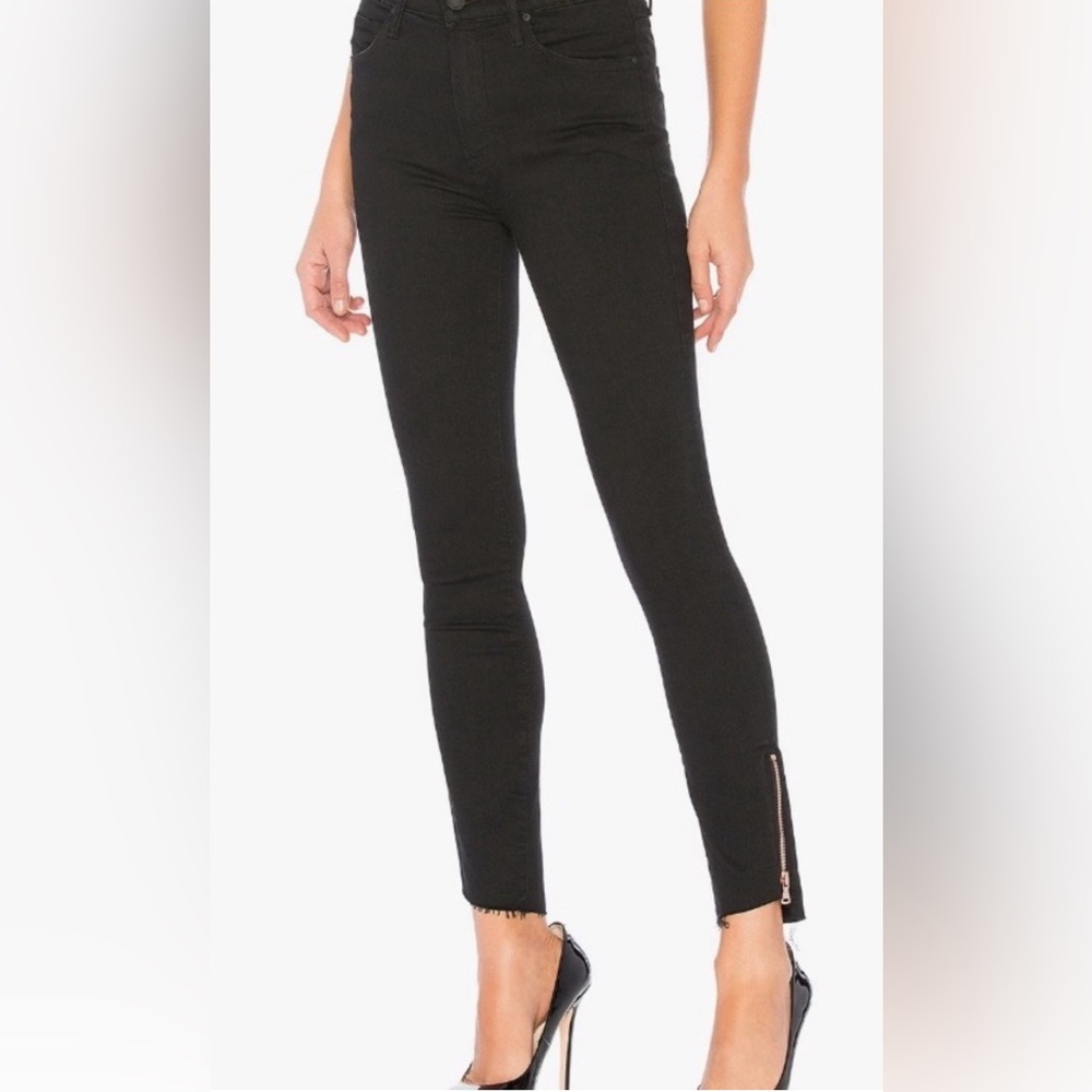 MOTHER The Stunner Double Zip Ankle Fray in Not Guilty, size 27